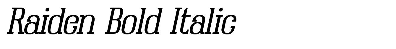 Raiden Bold Italic